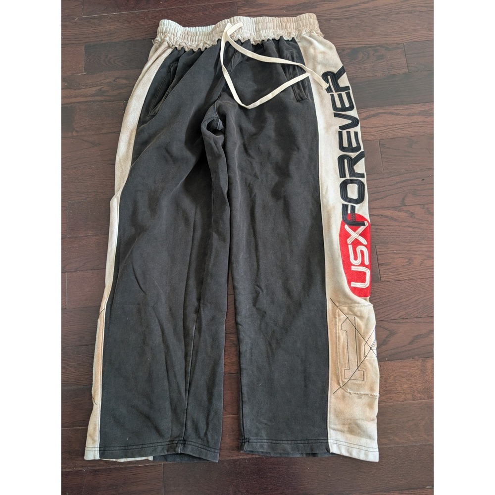 Vale Forever Valley Dreams Star Sweatpants Black Washed Cream Size Small S NWT